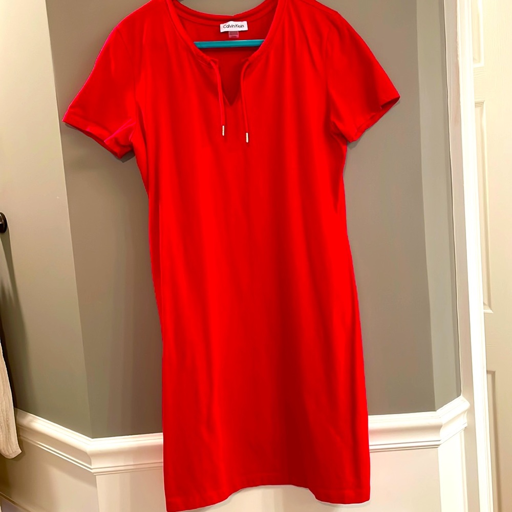Calvin Klein Red T-shirt Dress
